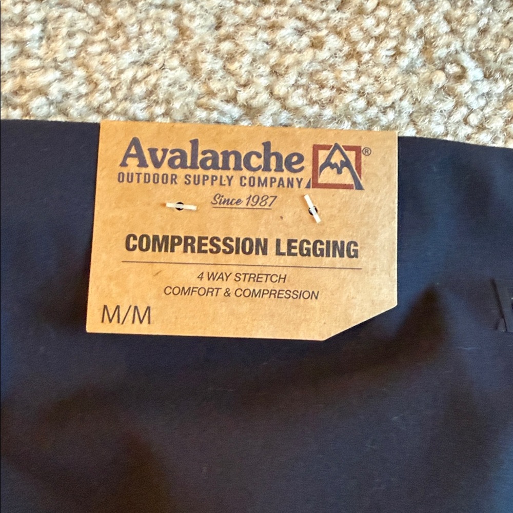 Avalanche high waist compression legging pockets black pants pull on medium - Picture 7 of 8